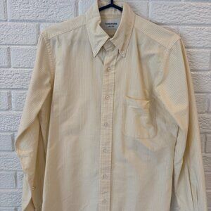 Thom Browne Shirt Mens 2 Yellow White bengal stripe Oxford button down